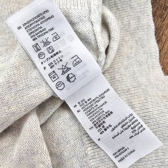 COS Cotton + Yak Hair Blend Lightweight Long Sleeve Crewneck Sweater, Small - Picture 9 of 9